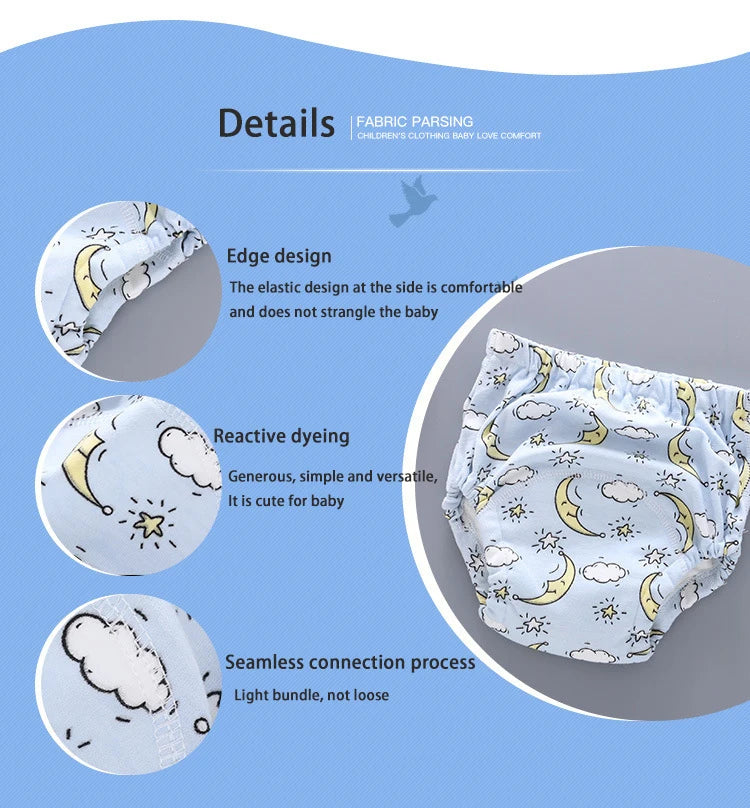 6-Layer Cotton Baby Warmup Pants - Waterproof