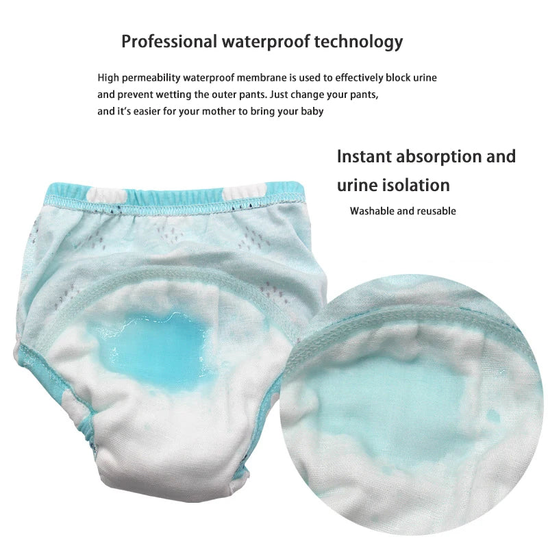 6-Layer Cotton Baby Warmup Pants - Waterproof