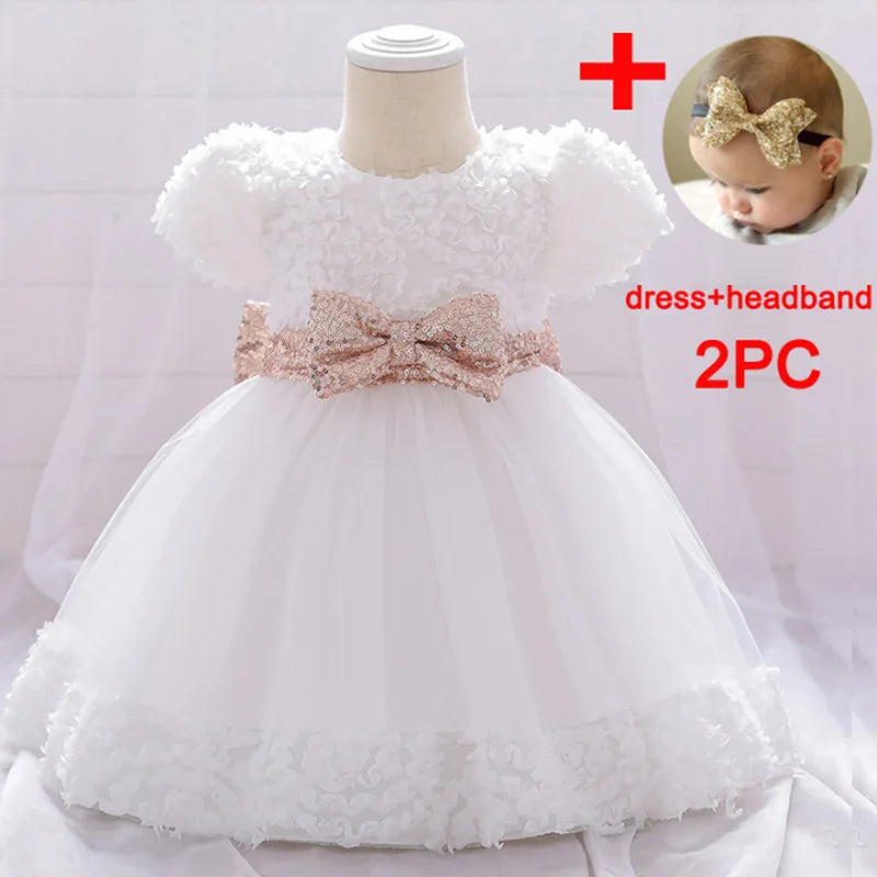 Princess Dress with Large Bow - Christmas & Birthday