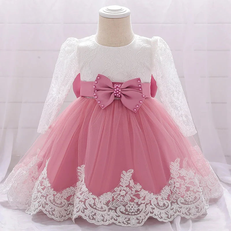 Princess Dress with Large Bow - Christmas & Birthday