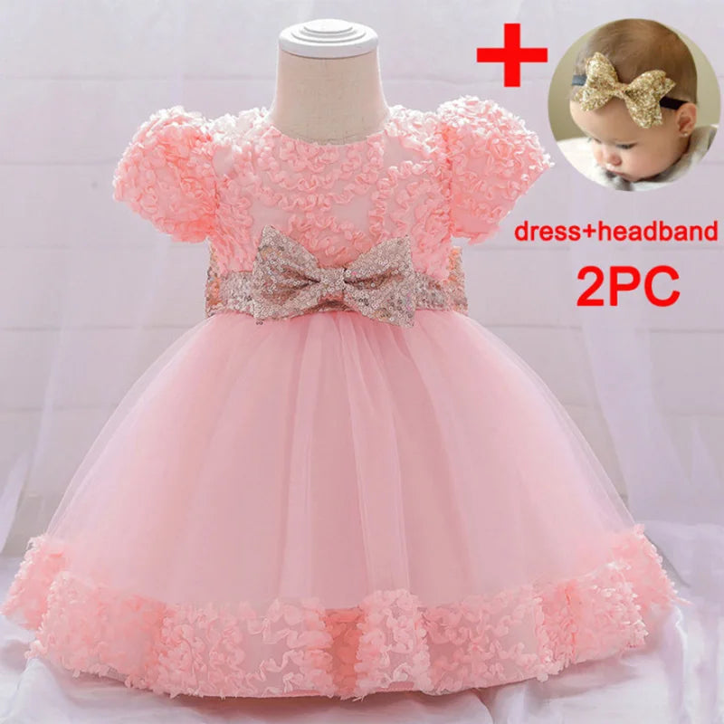 Princess Dress with Large Bow - Christmas & Birthday