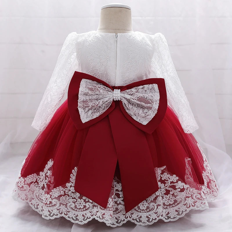 Princess Dress with Large Bow - Christmas & Birthday
