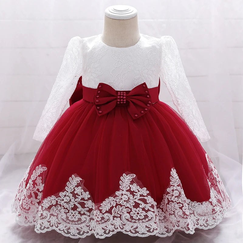 Princess Dress with Large Bow - Christmas & Birthday