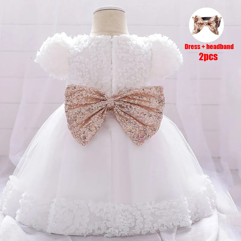 Princess Dress with Large Bow - Christmas & Birthday