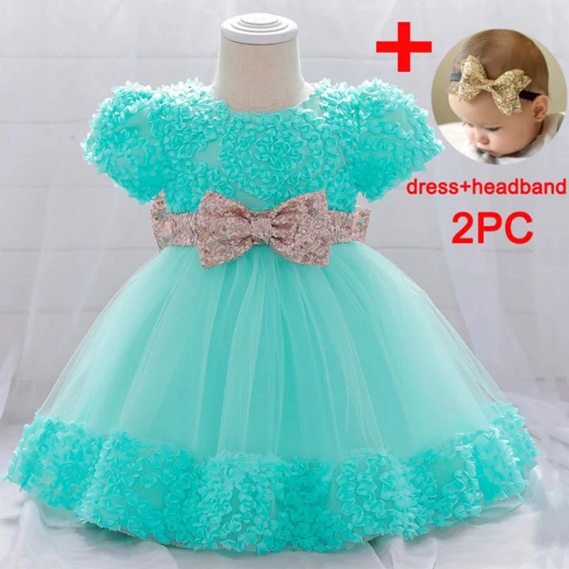 Princess Dress with Large Bow - Christmas & Birthday