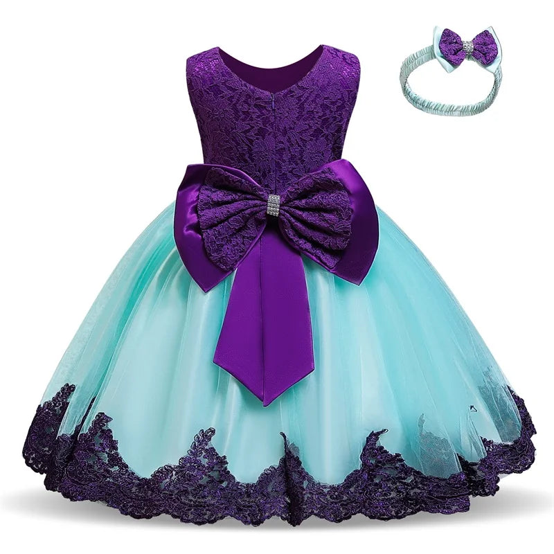 Baby Girl Christmas Princess Dress - Lace