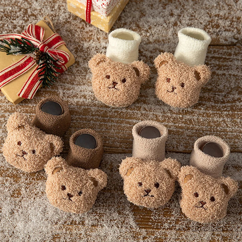Bear Design Newborn Warm Socks