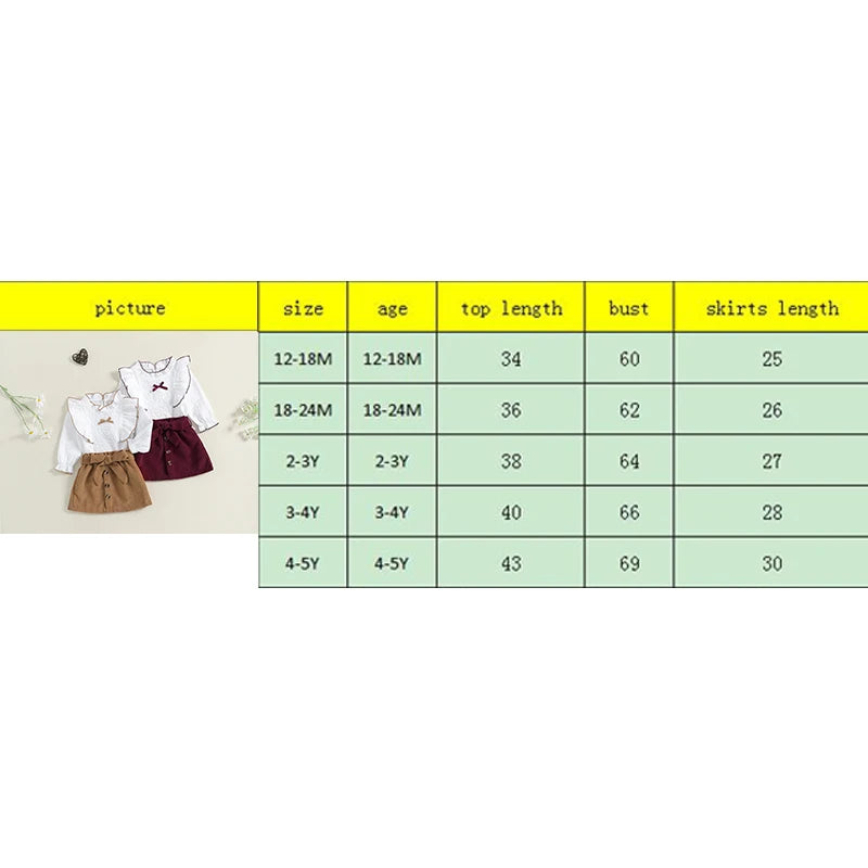 Girls Autumn Outfit Apparel - 2 Colors