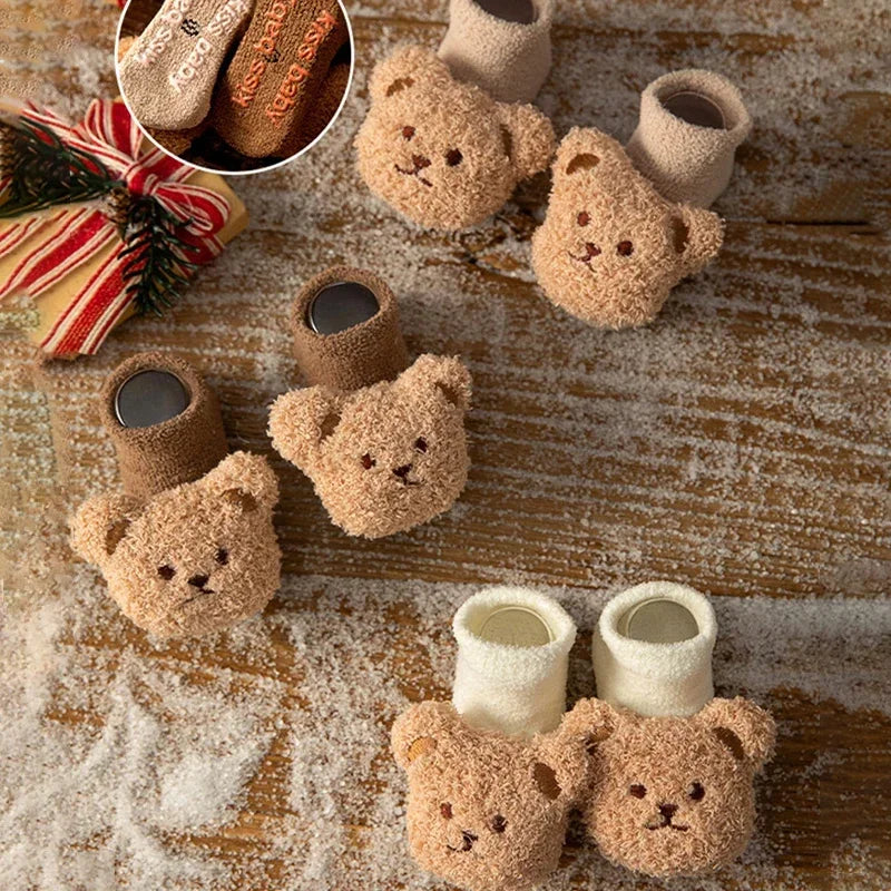 Bear Design Newborn Warm Socks