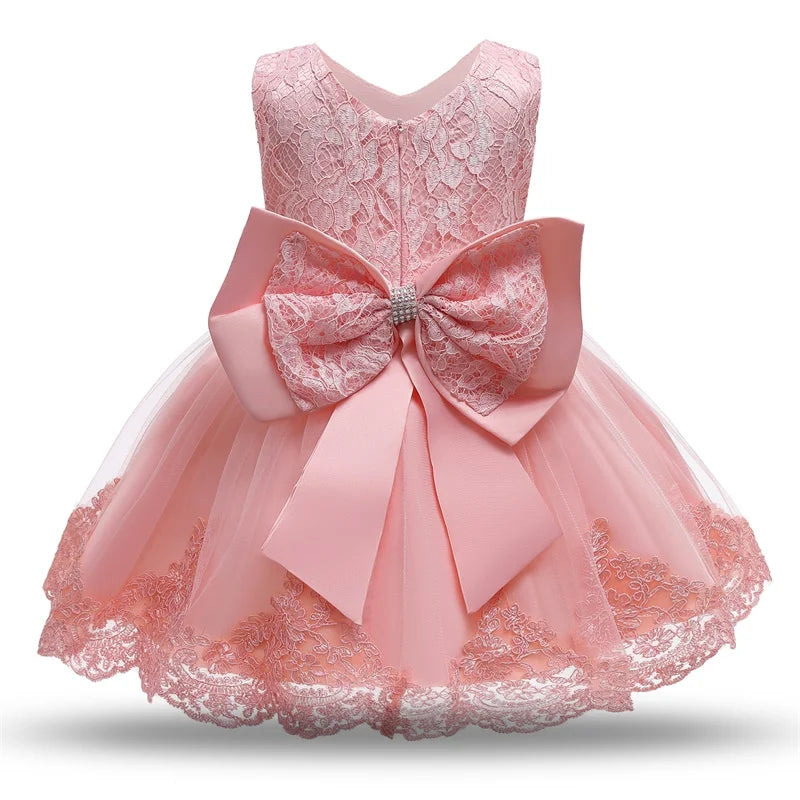 Baby Girl Christmas Princess Dress - Lace
