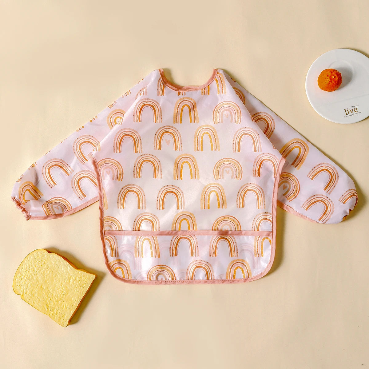 Waterproof Feeding Bib with Long Sleeves