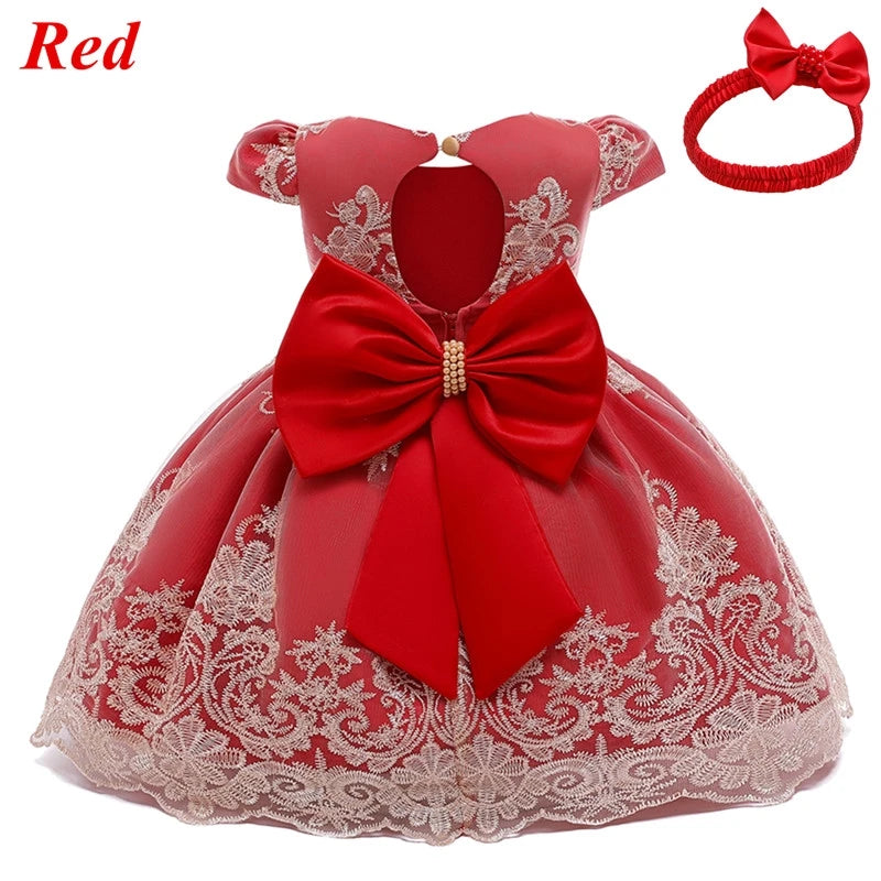 Baby Girl Christmas Princess Dress - Lace