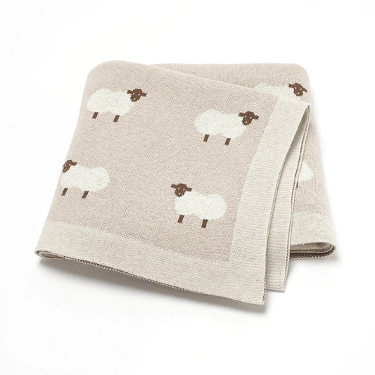 Cotton Knit Baby Blanket - 90x70cm