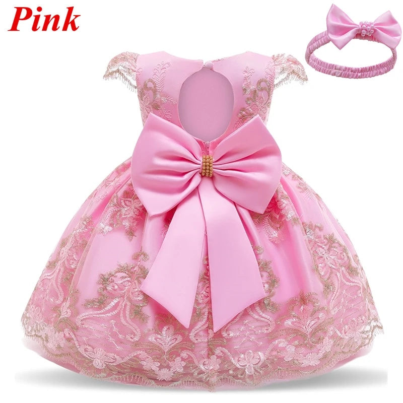 Baby Girl Christmas Princess Dress - Lace