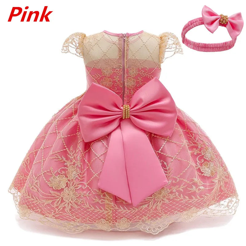 Baby Girl Christmas Princess Dress - Lace