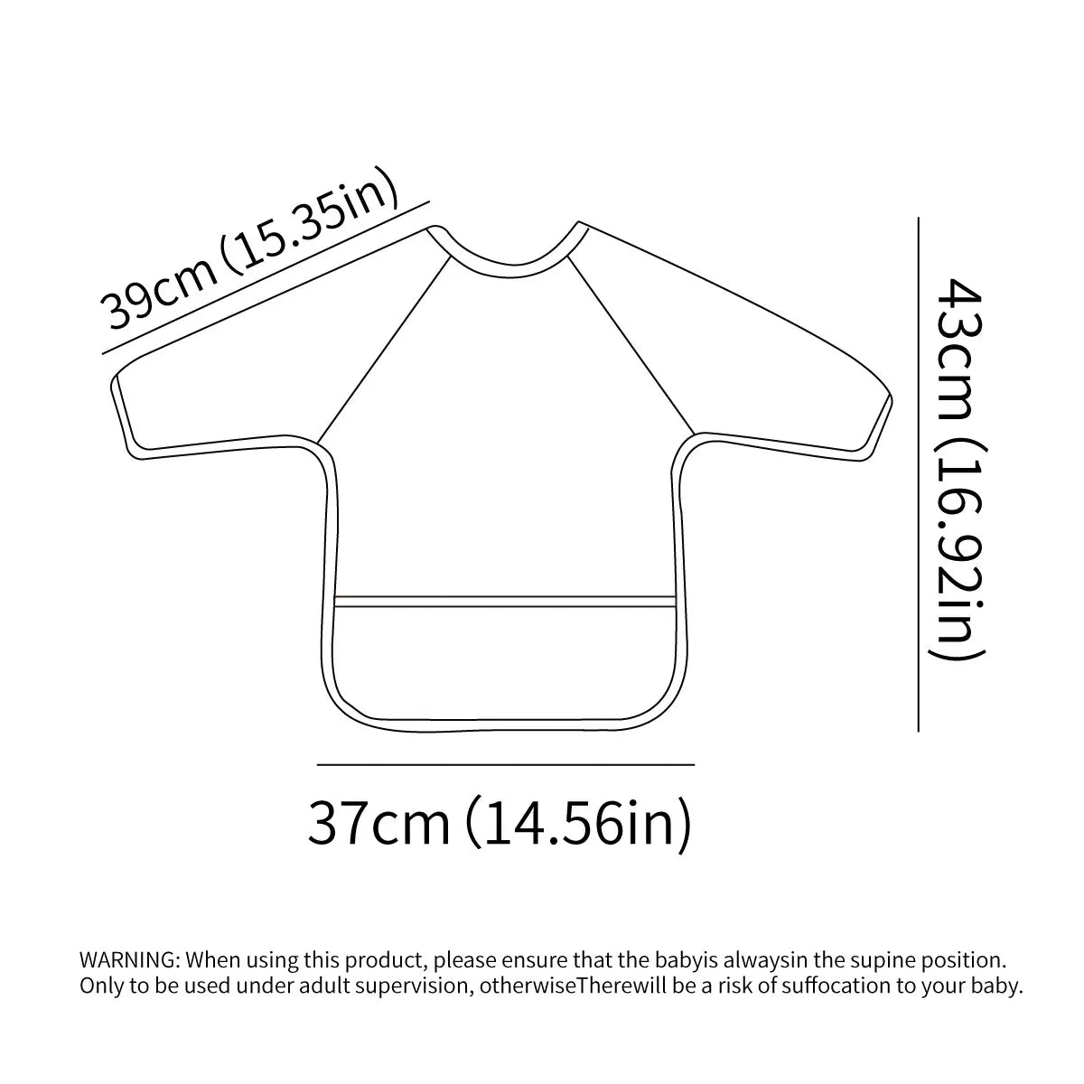 Waterproof Feeding Bib with Long Sleeves