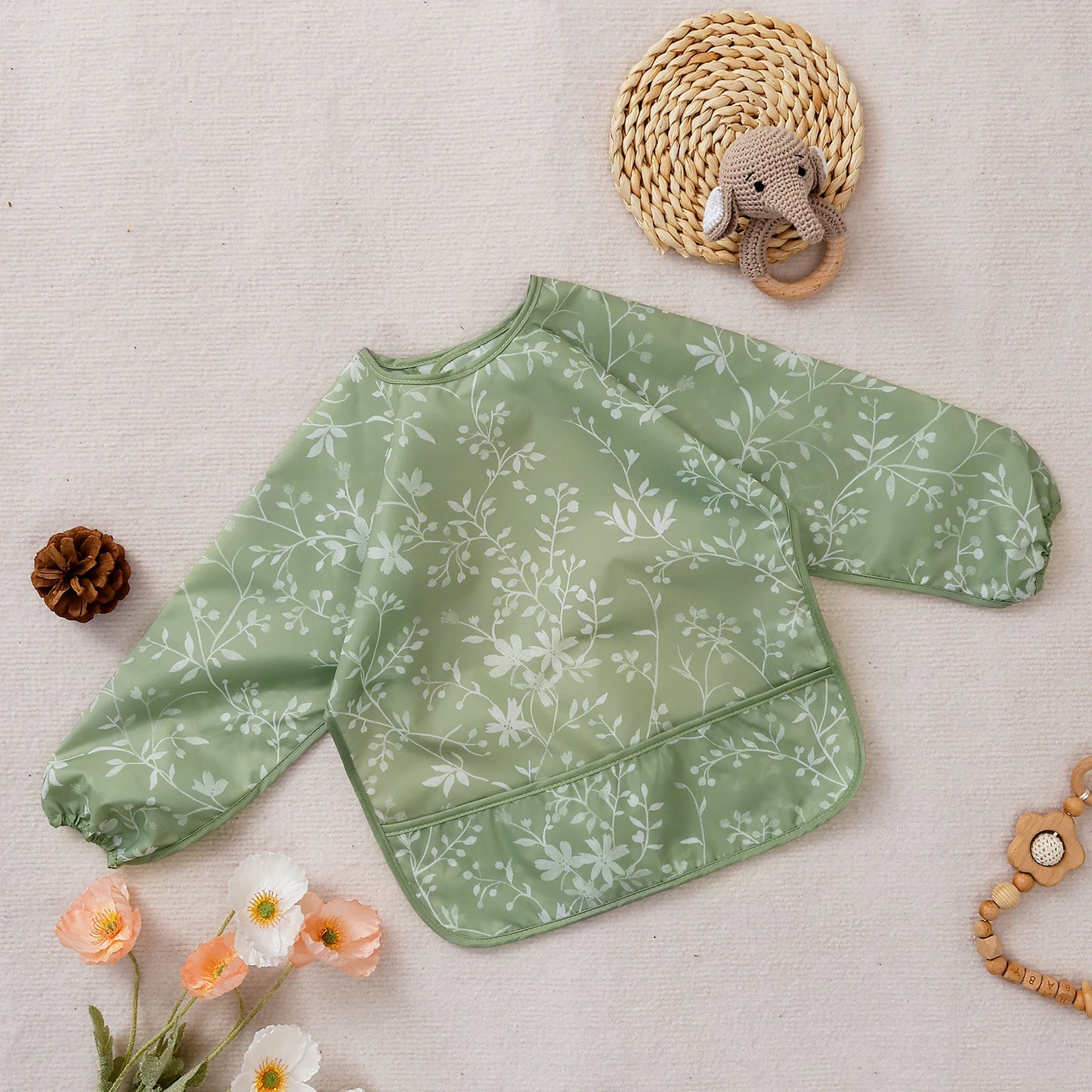 Waterproof Feeding Bib with Long Sleeves