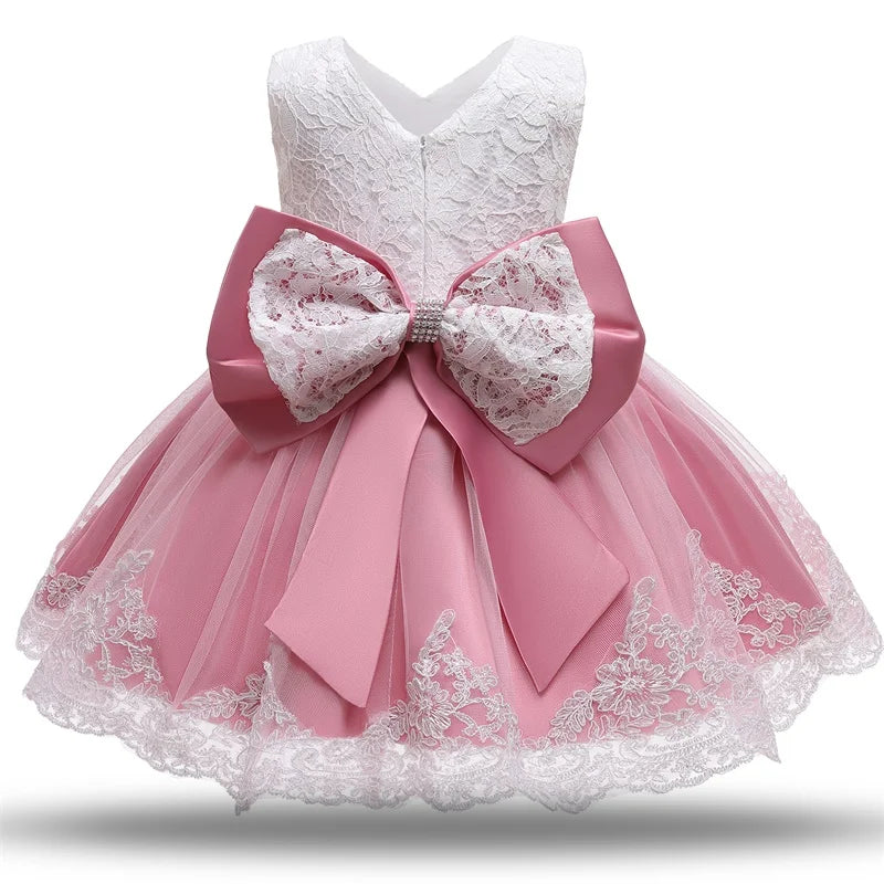Baby Girl Christmas Princess Dress - Lace