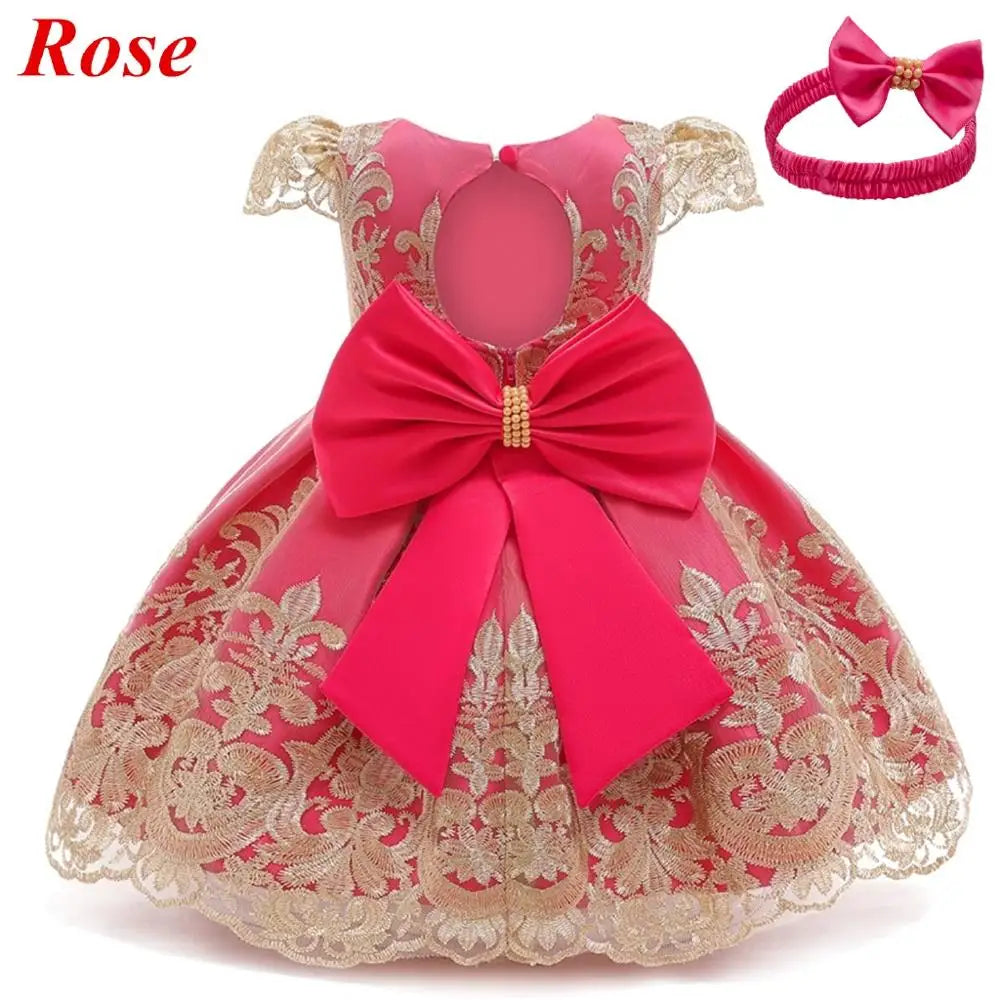 Baby Girl Christmas Princess Dress - Lace
