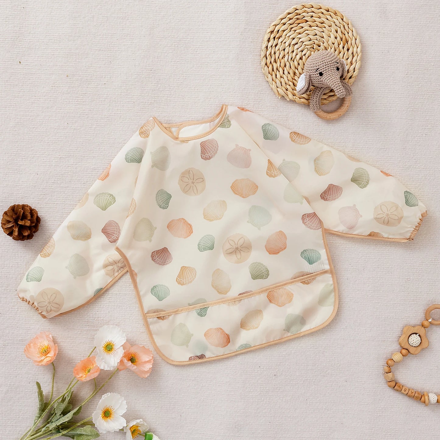 Waterproof Feeding Bib with Long Sleeves