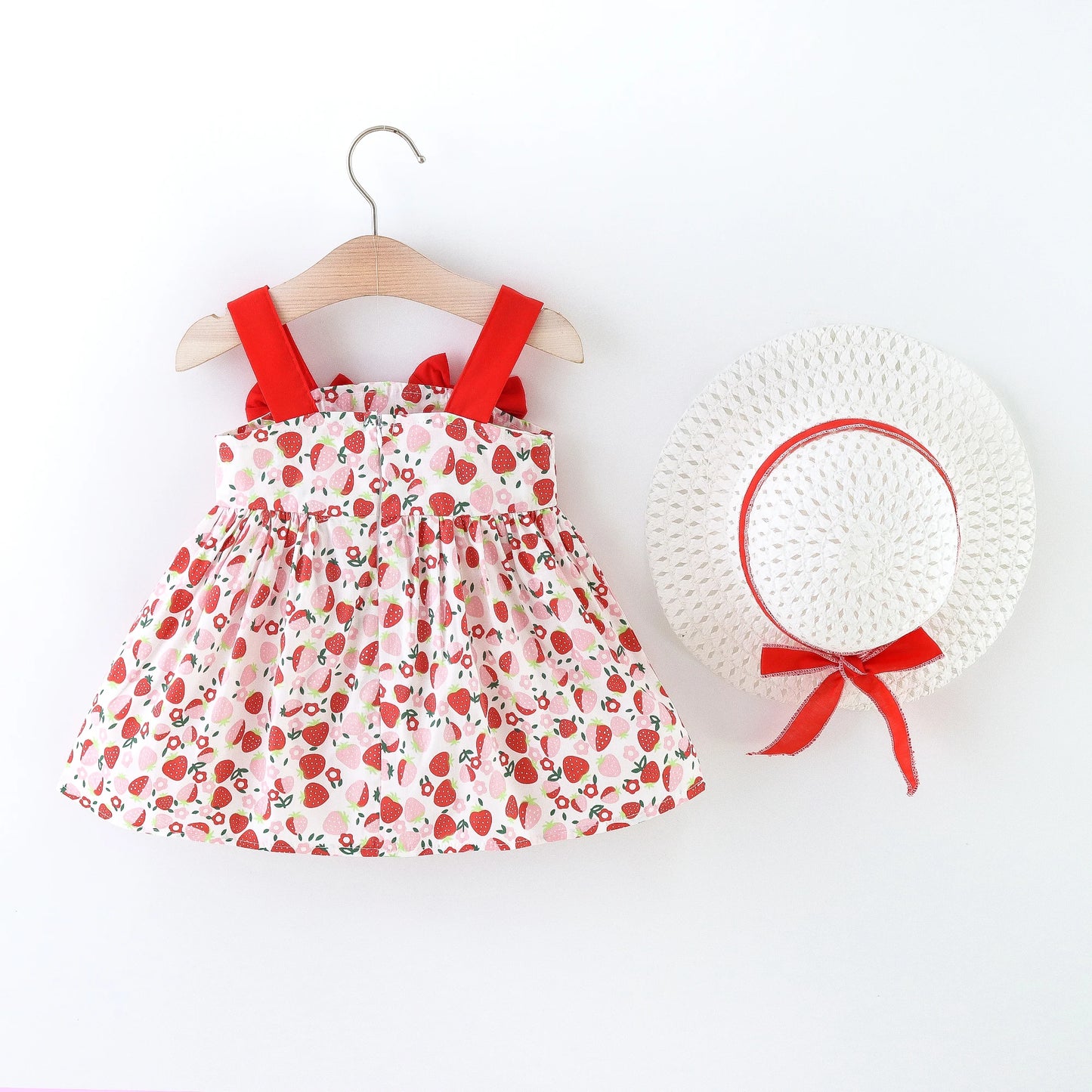 Summer Girls Floral Dress with Hat