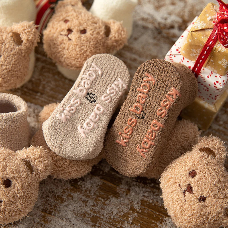 Bear Design Newborn Warm Socks