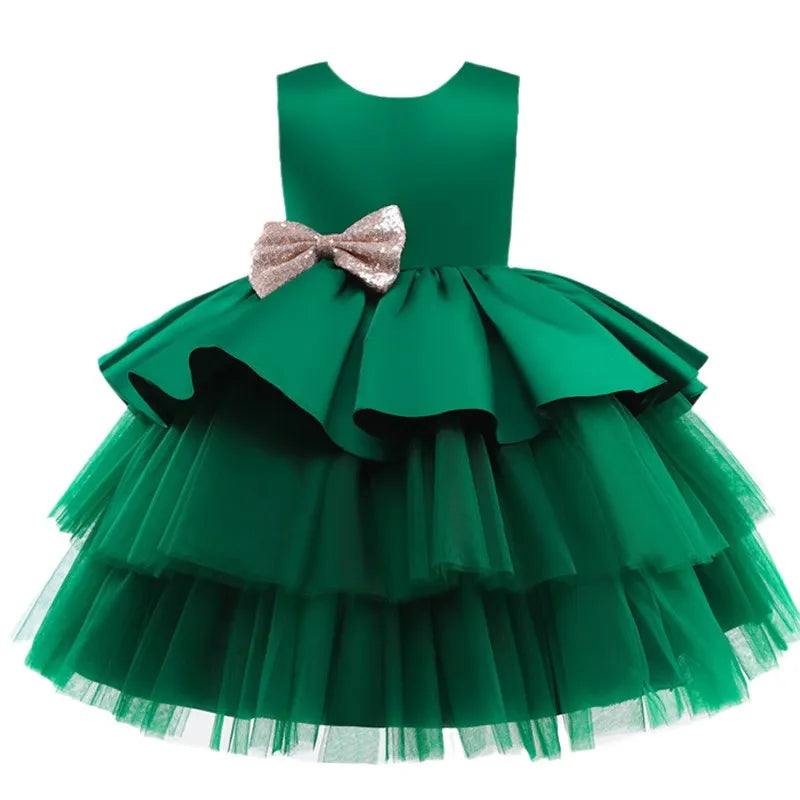 Baby Girl Lace Princess Dress (Green, 3m - 3y)