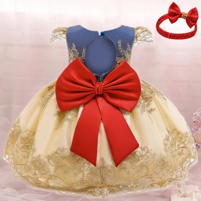 Baby Girl Christmas Princess Dress - Lace