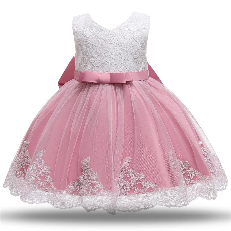 Baby Girl Christmas Princess Dress - Lace