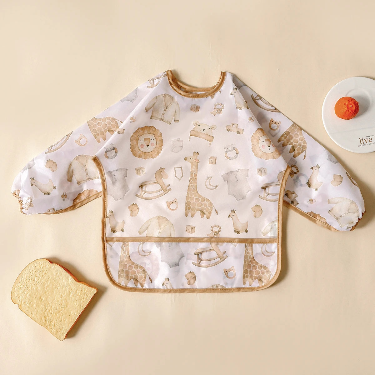 Waterproof Feeding Bib with Long Sleeves