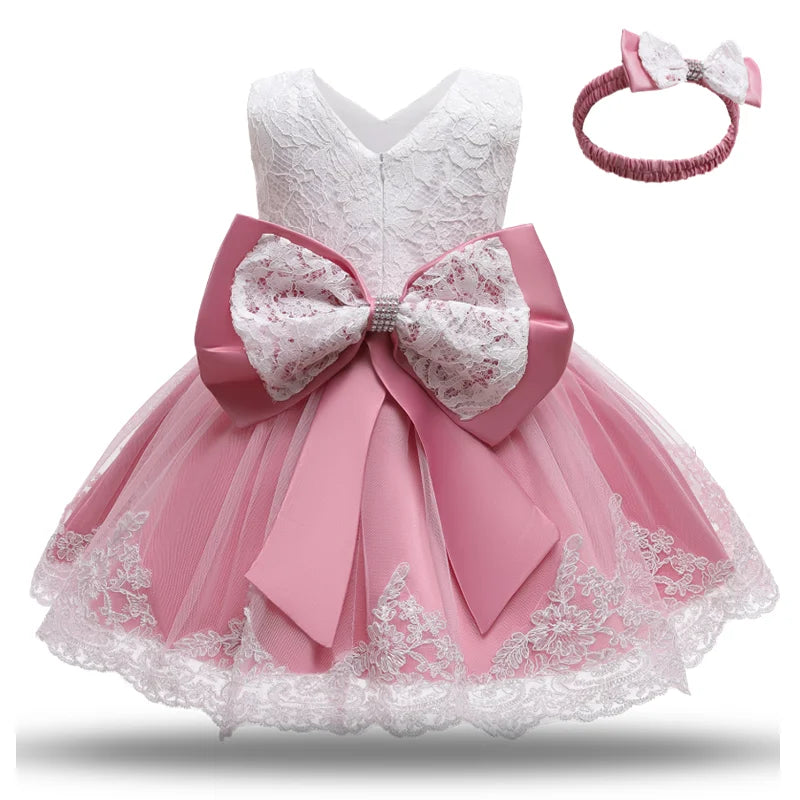 Baby Girl Christmas Princess Dress - Lace