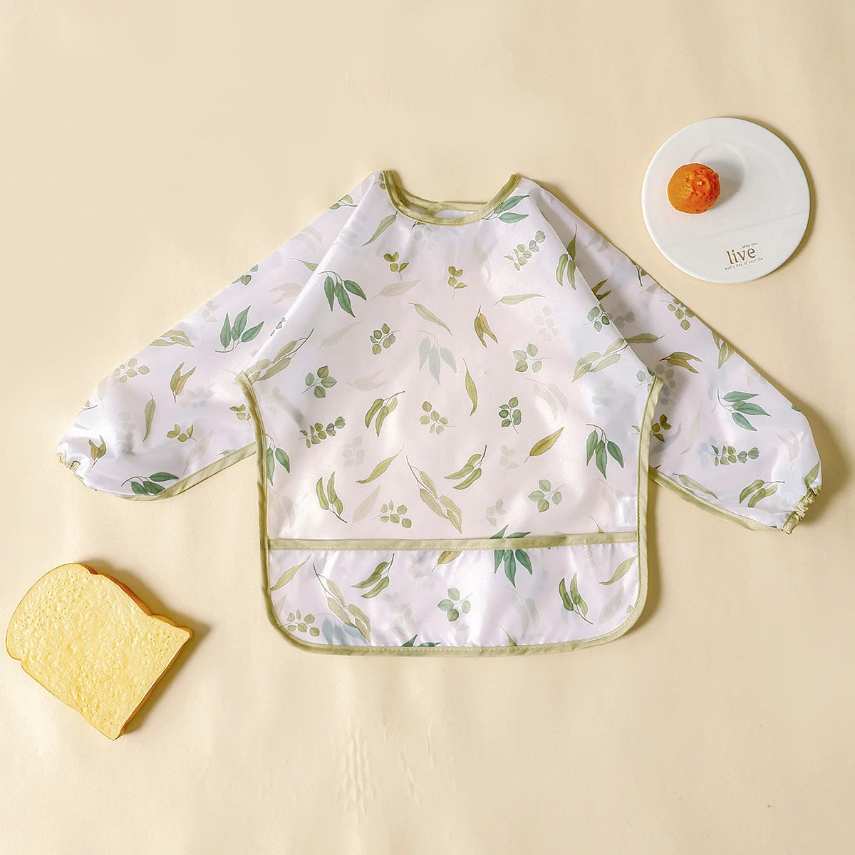 Waterproof Feeding Bib with Long Sleeves