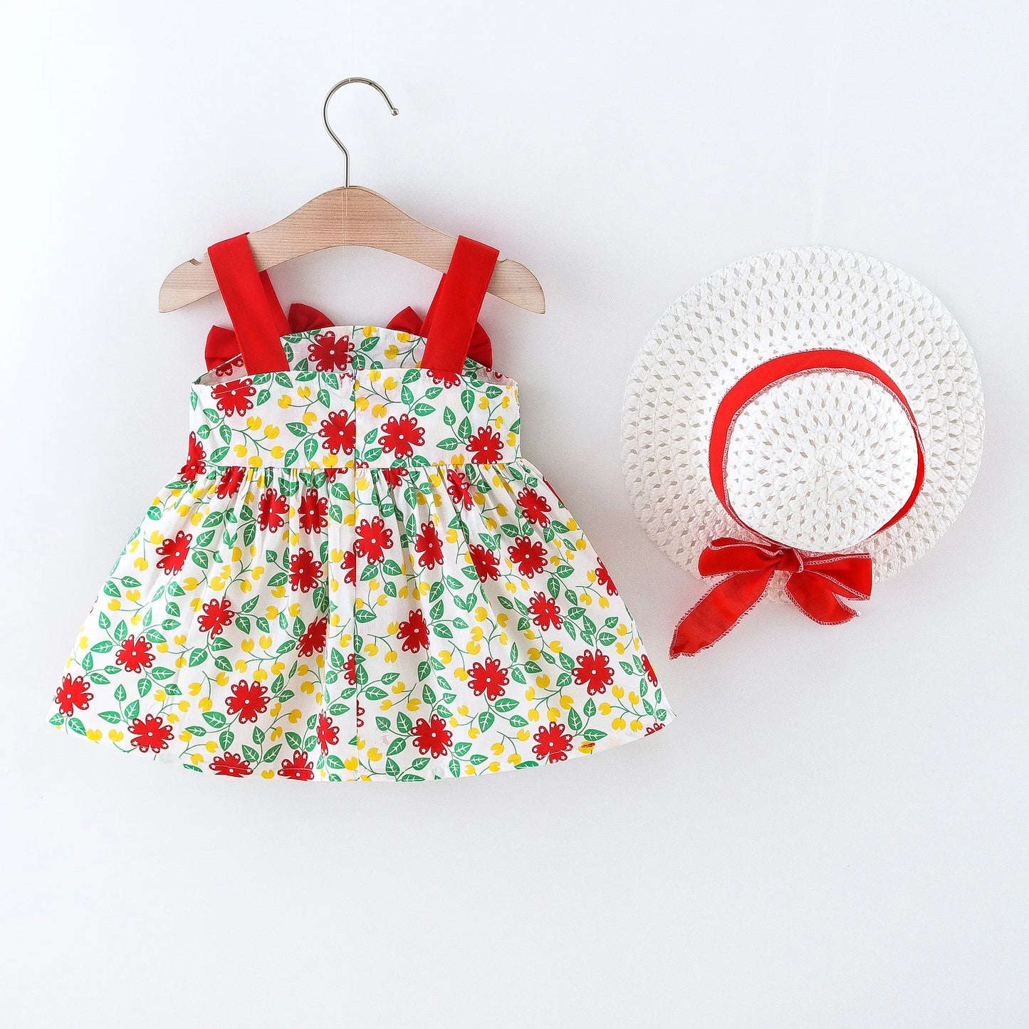 Summer Girls Floral Dress with Hat