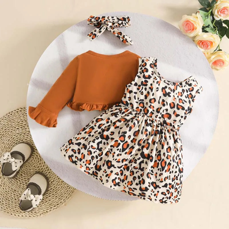 Autumn Outfit Apparel, Baby - Leopard