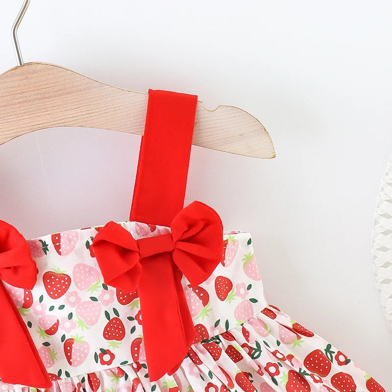 Summer Girls Floral Dress with Hat