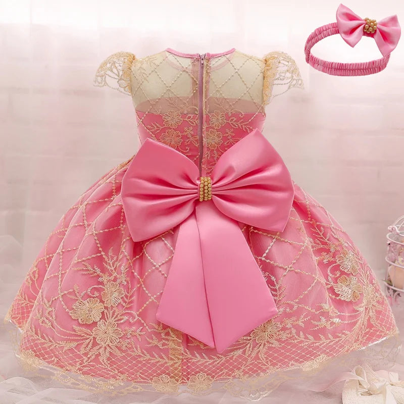 Baby Girl Christmas Princess Dress - Lace