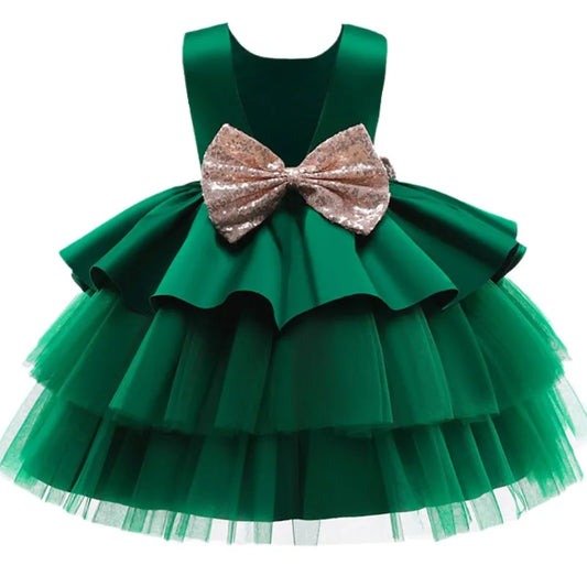 Baby Girl Lace Princess Dress (Green, 3m - 3y)