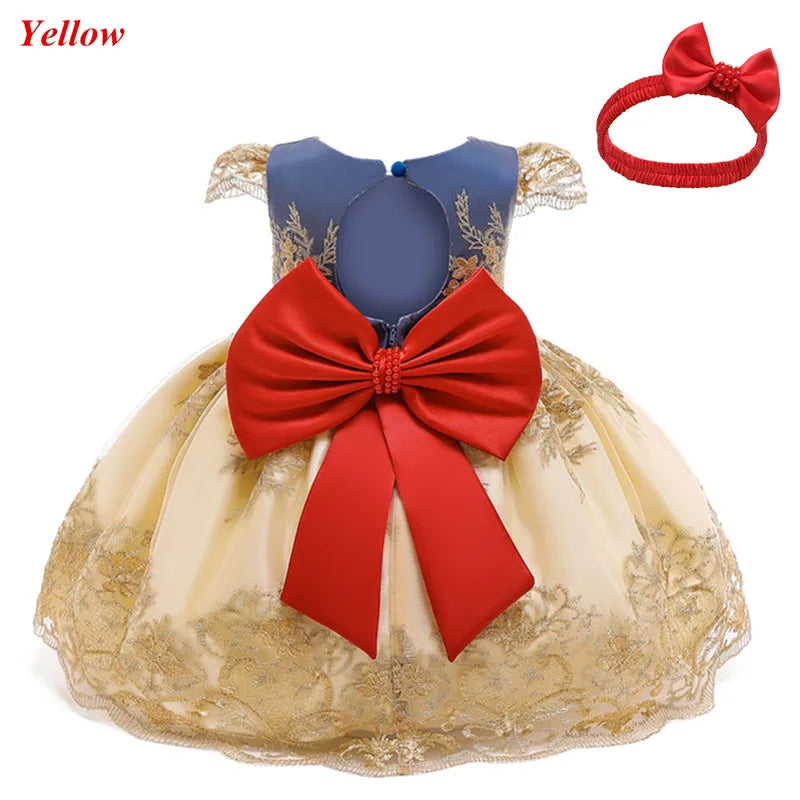 Baby Girl Christmas Princess Dress - Lace