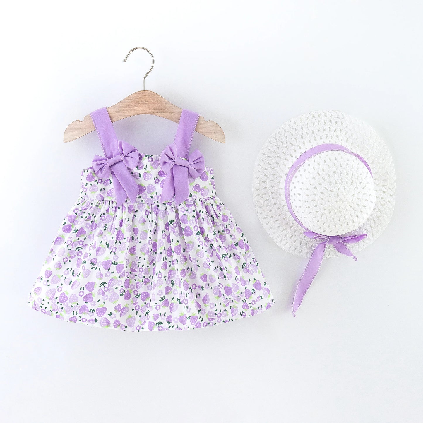 Summer Girls Floral Dress with Hat
