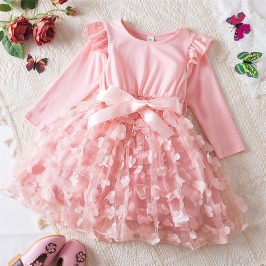 Girls Princess Dress - Flowers