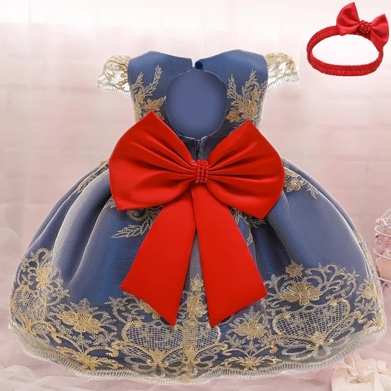 Baby Girl Christmas Princess Dress - Lace