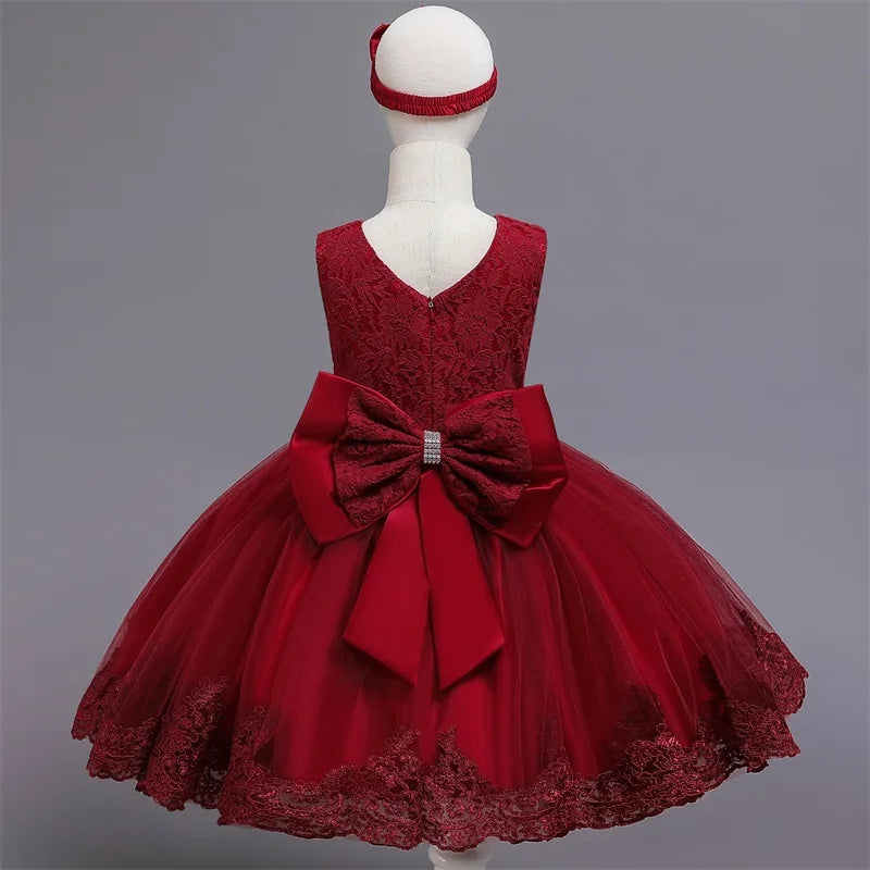 Baby Girl Christmas Princess Dress - Lace