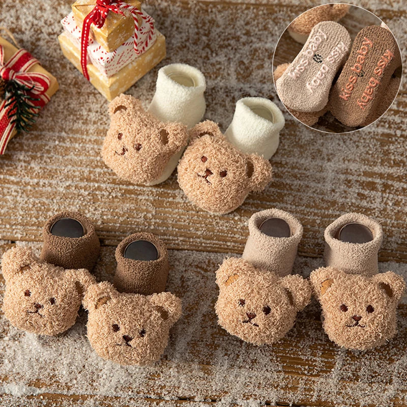 Bear Design Newborn Warm Socks