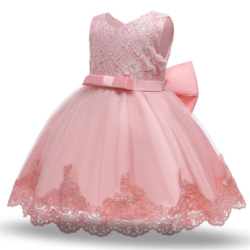 Baby Girl Christmas Princess Dress - Lace