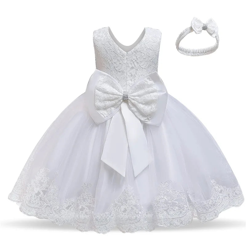Baby Girl Christmas Princess Dress - Lace