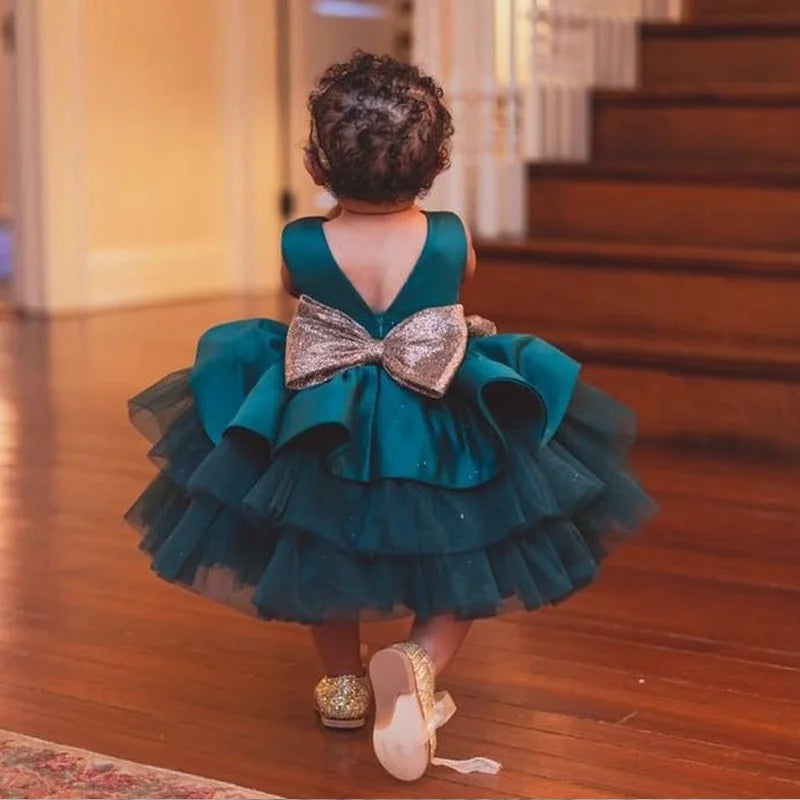 Baby Girl Lace Princess Dress (Green, 3m - 3y)