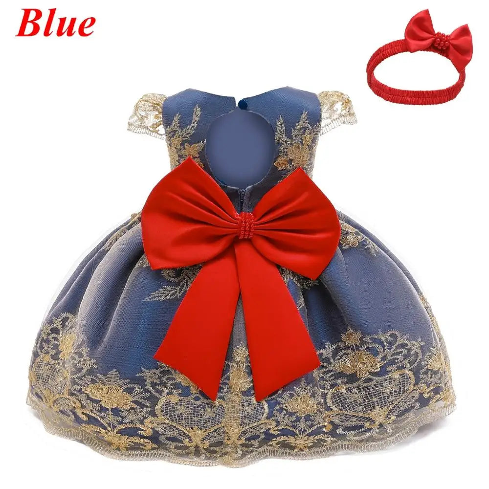 Baby Girl Christmas Princess Dress - Lace