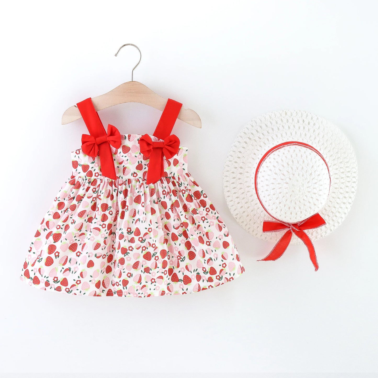 Summer Girls Floral Dress with Hat