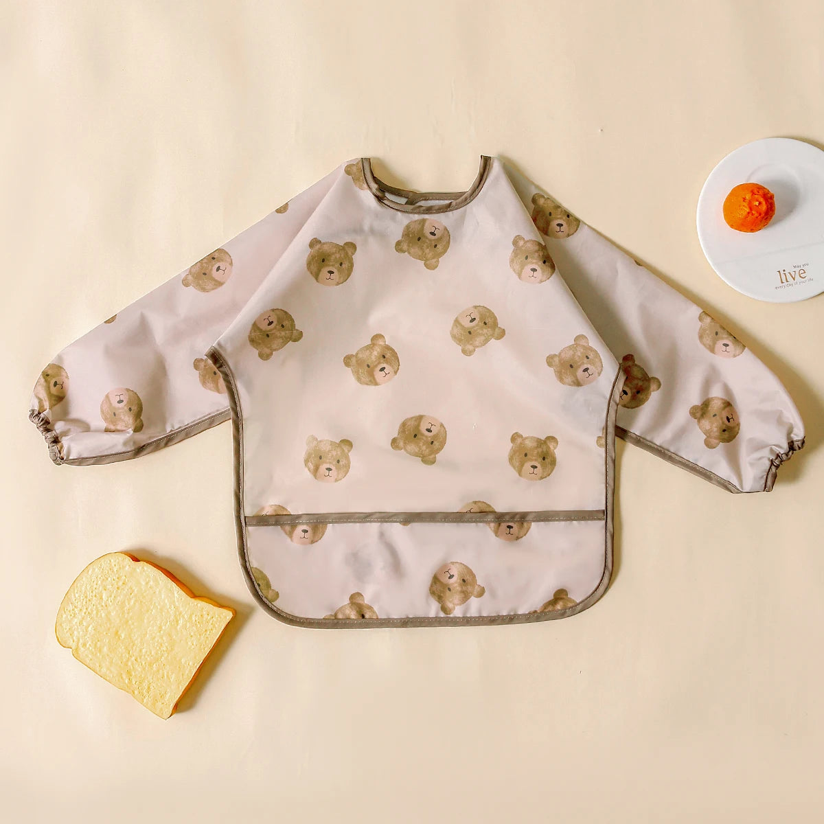 Waterproof Feeding Bib with Long Sleeves