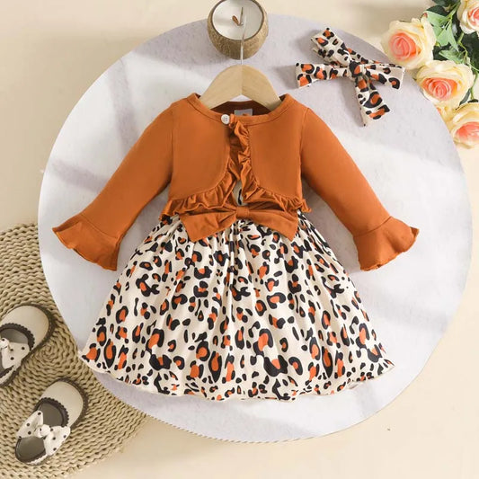 Autumn Outfit Apparel, Baby - Leopard